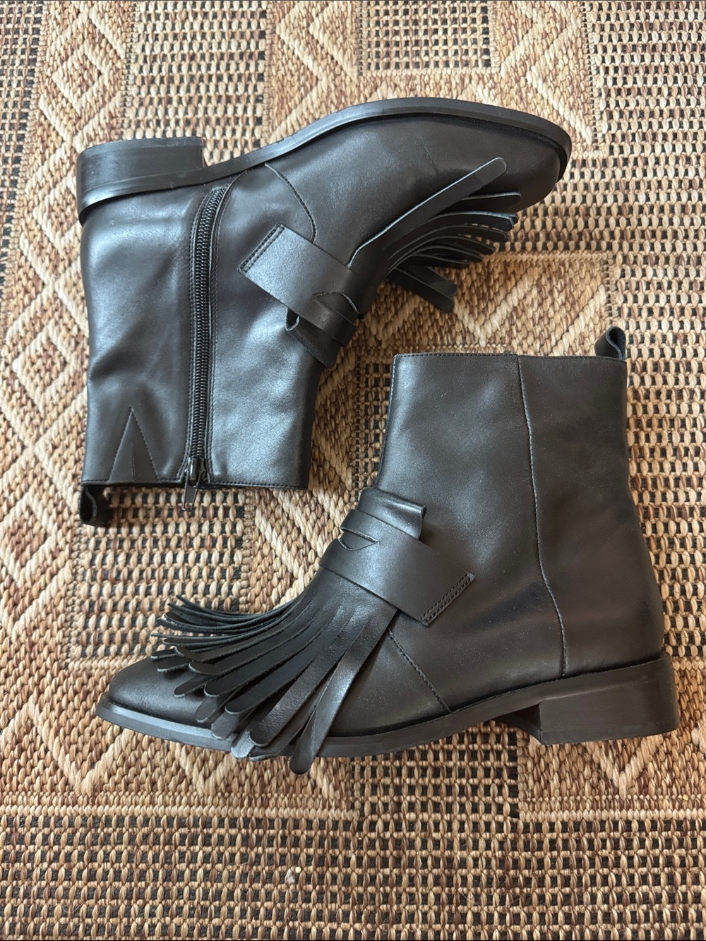 JEFFREY CAMPBELL Baron Loafer Boots Black Size 7.5